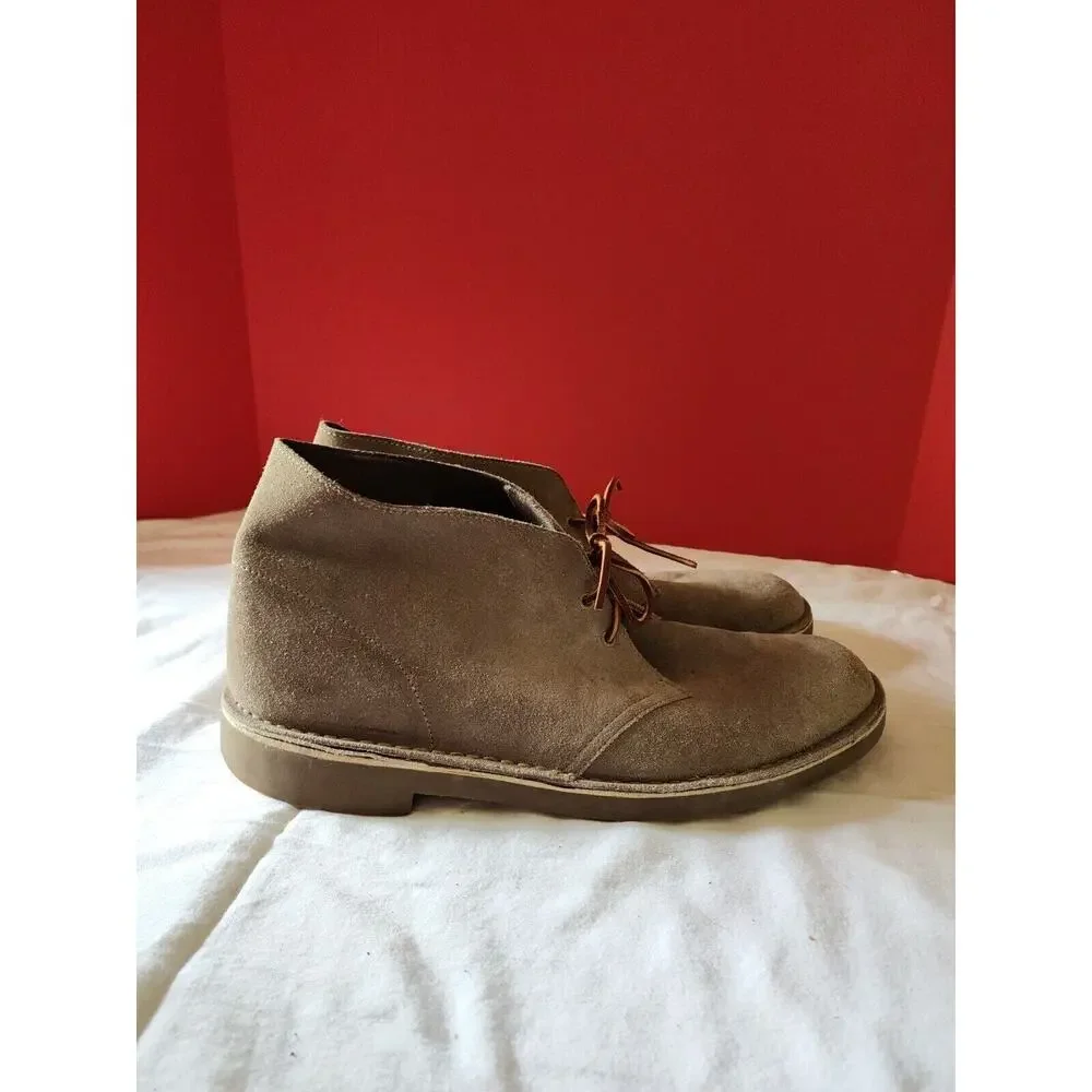 Clarks Men’s 82285 Bushacre 2 Desert Natural Tan Chukka Boots Suede Size 13 M